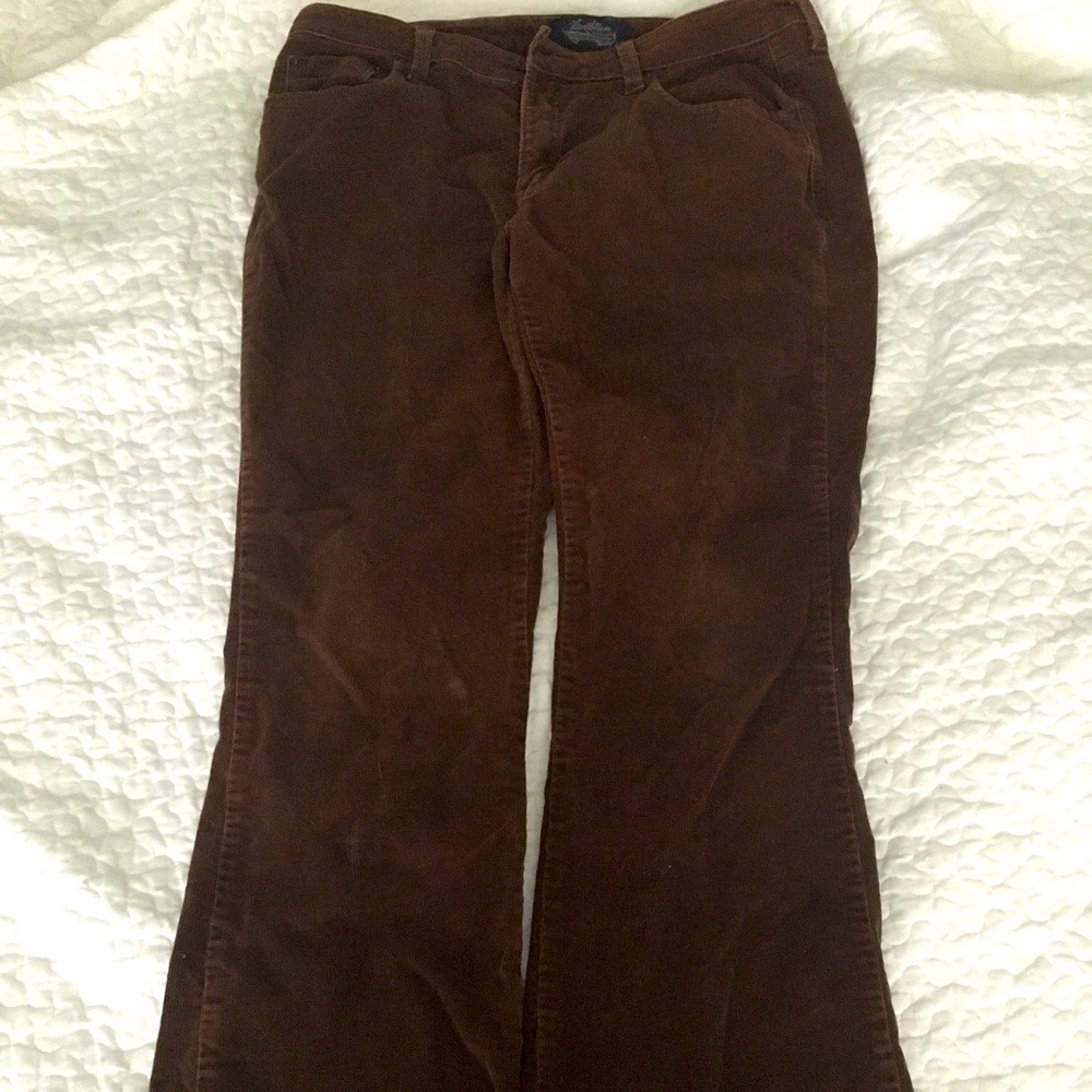 Wide Leg Brown Corduroy Pants